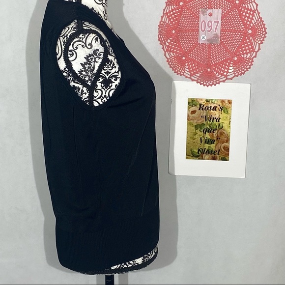 Merona Sleeveless Knit Tank Top Black Large - Picture 4 of 9